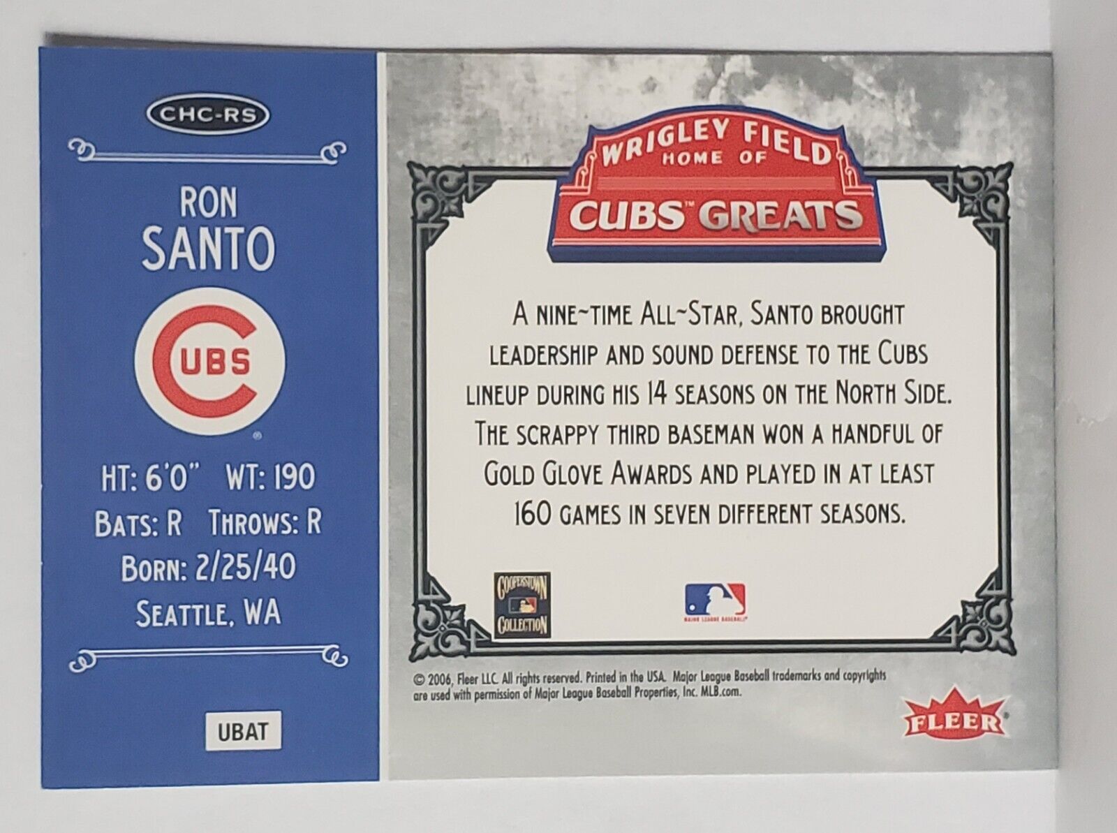 Ron Santo is born in Seattle, WA. - This Day In Baseball