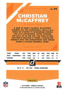 Christian McCaffrey 2019 Donruss Press Proof Red Series Mint Card #42