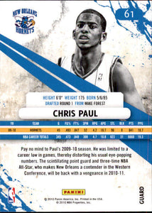 Chris Paul 2010 2011 Rookies and Stars Series Mint Card #61