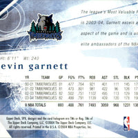 Kevin Garnett 2004 2005 Upper Deck SPx Series Mint Card #50