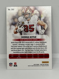 George Kittle 2023 Panini Prestige Xtra Points Diamond Series Mint Card #260