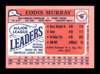 Eddie Murray 1986 Topps Mini Series Mint Card #1
