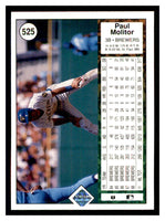 Paul Molitor 1989 Upper Deck Series Mint Card #525
