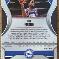 Joel Embiid 2019 2020 Panini Prizm Series Mint Card #199