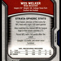 Wes Welker 2012 Topps Strata Series Mint Rookie Card #109