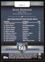 Ryan Howard 2011 Topps Topps 60 Series Mint Card #T60-1
