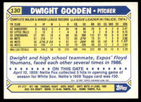 Dwight Gooden 1987 Topps Tiffany Series Mint Card #130
