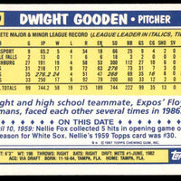 Dwight Gooden 1987 Topps Tiffany Series Mint Card #130
