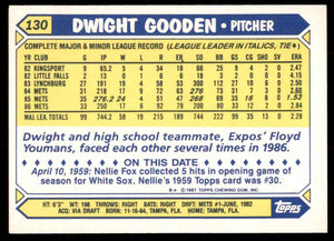 Dwight Gooden 1987 Topps Tiffany Series Mint Card #130