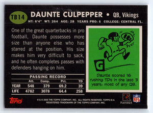 Daunte Culpepper 2005 Topps Throwback Series Mint Card #TB14