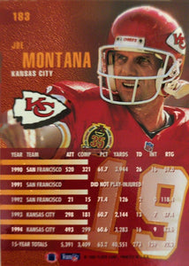 Joe Montana 1995 Fleer Series Mint Card #183