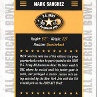 Mark Sanchez 2009 Razor Army All-American Bowl Series Mint Card #54