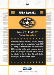 Mark Sanchez 2009 Razor Army All-American Bowl Series Mint Card #54