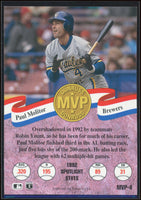 Paul Molitor 1993 Donruss MVP Series Mint Card  #MVP-4
