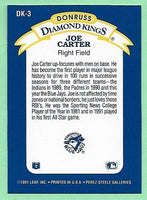 Joe Carter 1991 Donruss Diamond Kings Series Mint Card #DK-3
