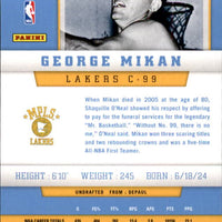 George Mikan 2012 2013 Panini Series Mint Card #186