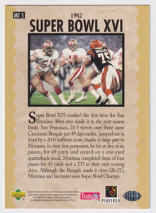 Joe Montana 1995 Collector's Choice Trilogy Series Mint Card #MT5