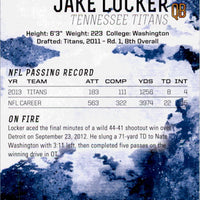 Jake Locker 2014 Topps Fire Flame Foil Series Mint Card #28