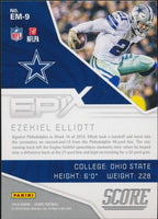 Ezekiel Elliott 2019 Score Epix Moment Series Mint Card #EM-9
