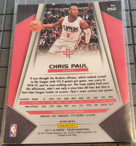 Chris Paul 2017 2018 Panini Prizm Series Mint Card #252