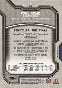 Tony Romo 2012 Topps Strata Series Mint Rookie Card #23