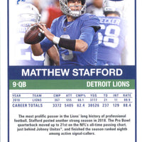 Matthew Stafford 2019 Panini Score Series Mint Card #213