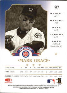 Mark Grace 1998 Leaf Series Mint Card #97