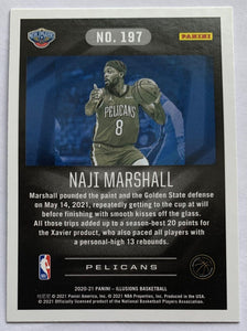 Naji Marshall 2020 2021 Panini  Illusions Series Mint Rookie Card #197