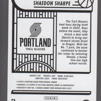 Shaedon Sharpe 2022 2023 Panini Hoops Basketball Series Mint Rookie Card #237