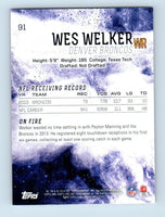 Wes Welker 2014 Topps Fire Series Mint Card #91
