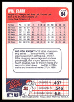 Will Clark 1990 Fleer Series Mint Card #54
