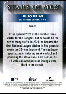 Julio Urias 2022 Topps Stars of MLB Series Mint Card #SMLB-72