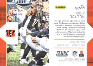 Andy Dalton 2019 Score Signal Callers Series Mint Card #SC-11