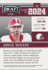 Brock Bowers 2023 Leaf Draft Class of 2024 Series Mint Rookie Card #76