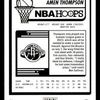 Amen Thompson 2023 2024 Panini Hoops Series Mint Rookie Card #242