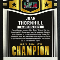 Juan Thornhill 2023 Donruss Champ Is Here Elite Series Mint Card #CIH-10