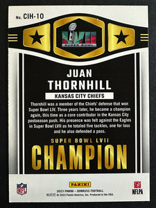 Juan Thornhill 2023 Donruss Champ Is Here Elite Series Mint Card #CIH-10