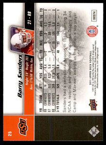 Barry Sanders 2011 Upper Deck Oklahoma State Cowboys Series Mint Card #25