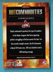 Albert Pujols 2008 Upper Deck Hot Commodities Series Mint Card #HC43