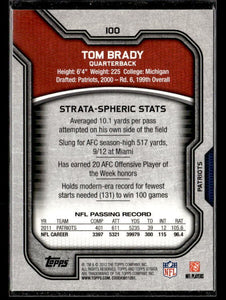 Tom Brady 2012 Topps Strata Series Mint Card #100