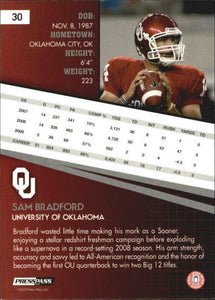 Sam Bradford 2010 Press Pass Mint ROOKIE Card #30