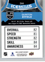 Quinton Byfield 2021 2022 Upper Deck MVP Rookie Card #244
