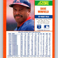 Dave Winfield 1990 Score Rookie & Traded Series Mint Card #1T