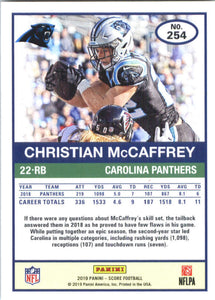 Christian McCaffrey 2019 Panini Score Series Mint Card #254