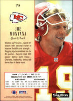 Joe Montana 1994 SkyBox Series Mint Card #75
