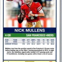 Nick Mullens 2019 Score GOLD Series Mint Card #305