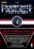 Karl Anthony-Towns 2018 2019 Panini Donruss Franchise Features Series Mint Card #18
