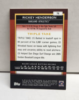 Rickey Henderson 2010 Topps Triple Threads Series Mint Card  #93
