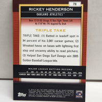 Rickey Henderson 2010 Topps Triple Threads Series Mint Card  #93