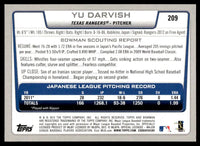 Yu Darvish 2012 Bowman Series Mint Rookie Card #209
